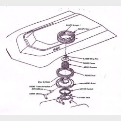 Corvette Chrome Air Cleaner Wing Nut 1956-81