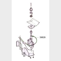 Corvette Antenna Cable, With Serrated Nut, 56-66