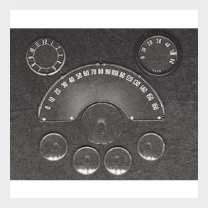 Corvette Instrument afd�knings glas 1958