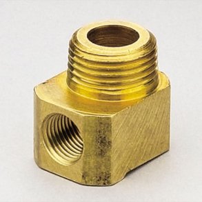Vaccum fitting (90 grader) i Brass til Vacuum mm. med 3/8