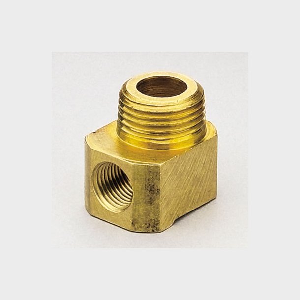 Vaccum fitting (90 grader) i Brass til Vacuum mm. med 3/8" NPT til 1/8"  (Edelbrock 8096)  Reducers
