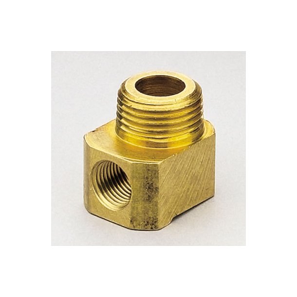 Vaccum fitting (90 grader) i Brass til Vacuum mm. med 3/8" NPT til 1/8"  (Edelbrock 8096)  Reducers
