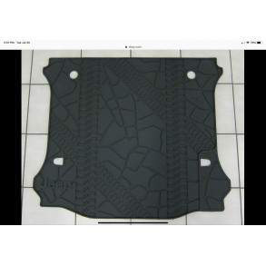 Bagagerumsmtte gummi m/logo Jeep Wrangler JK 2007 til 2018 (Mopar 82215673)