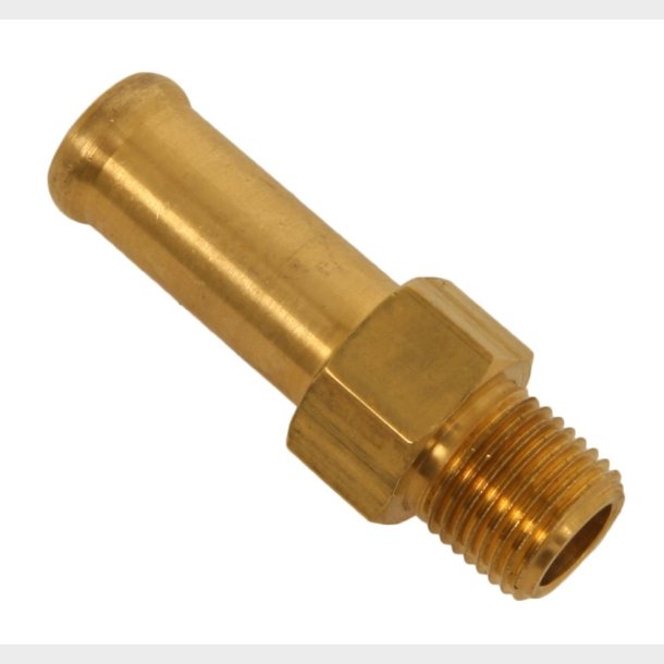 Fuel fitting (lige) karburator m.m. 3/8 til 1/4 slange (Edelmann 844640)