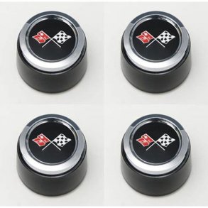 Corvette Black Wheel Center Cap 1973-79, part 261554