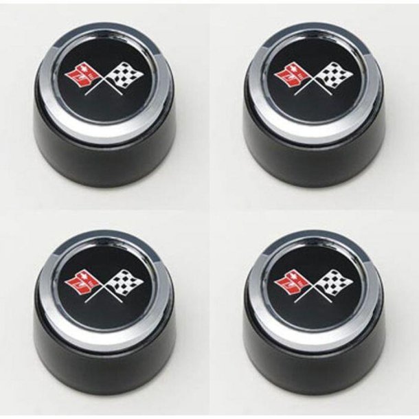 Corvette Black Wheel Center Cap 1973-79, part 261554