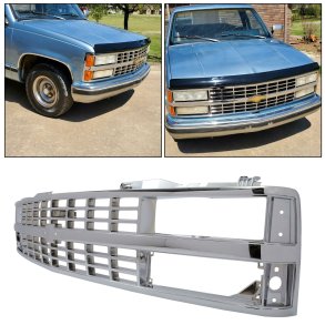 Grille chrome GM C/K Pick-up, Suburban & Tahoe 1988 til 1993 (Sherman 900-99-4 - GM 88960431)