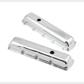 Ventild�ksel chrome s�t m. 2 stk. Oldsmobile 330 - 455 V8 (RPC R9391 - Mr. Gasket 9422)