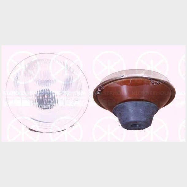 Forlygte H4 u/park. 5-3/4" asymmetrisk med buet glas (96000325)