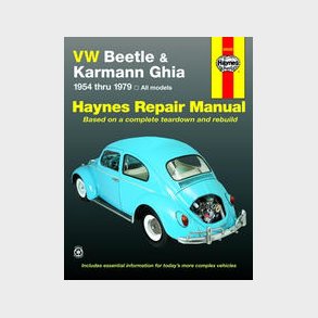 Haynes Reparations H�ndbog, VW Beetle & Karmann Ghia 1954 til 1979