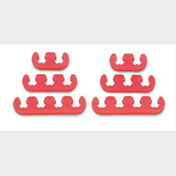 T�ndkabel holder i r�d plast til 7mm. &amp; 8mm. kabler Mr. Gasket 9727