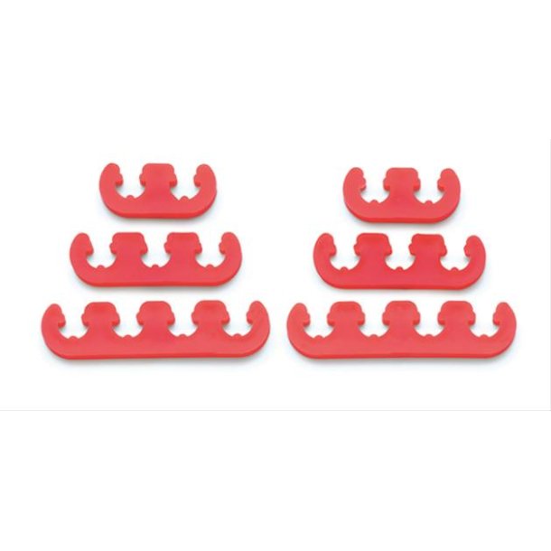 Tndkabel holder i rd plast til 7mm. &amp; 8mm. kabler Mr. Gasket 9727