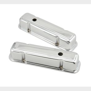 Ventild�ksel chrome s�t m. 2 stk. Pontiac (RPC R9300 - Mr. Gasket 9805)