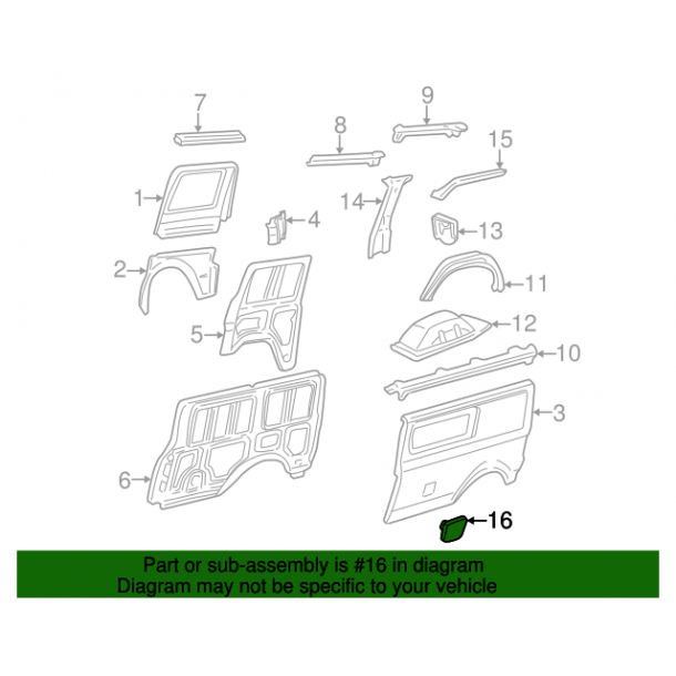 Tank klap Astro/Safari 1985 til 2005 (Brugt Texas import) tanklge/benzinklap
