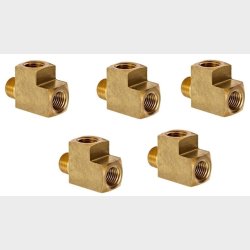 Adapter T-Stk (1/8" NPT)  Pipe Threads Solid Brass Street Tee 3 Way Fitting 1/8" NPT 240855  FST22RT