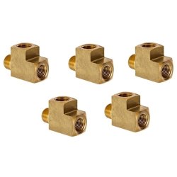 Adapter T-Stk (1/8" NPT)  Pipe Threads Solid Brass Street Tee 3 Way Fitting 1/8" NPT 240855  FST22RT