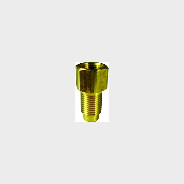 Adapter fra 3/8" stigning x 24 til 10 mm. stigning x 1 mm. til r�r dia. 3/16"  (FMSI 3045)