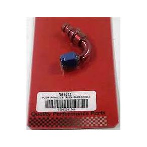 Aluminum Fitting, Push on hose fitting 120 grader str. AN 6 (RPC Racing Power Company)