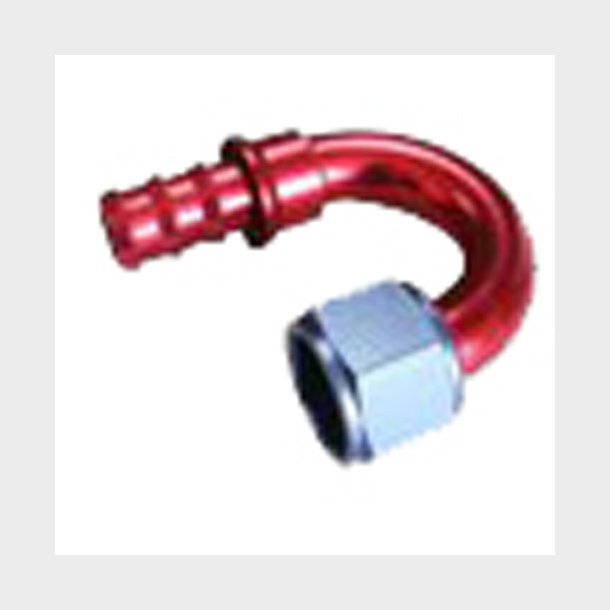 Aluminum Fitting, Push on hose fitting 180 grader str. AN 8 (RPC Racing Power Company)