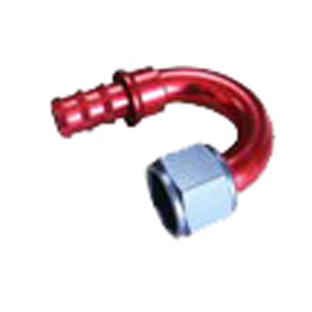 Aluminum Fitting, Push on hose fitting 180 grader str. AN 8 (RPC Racing Power Company)