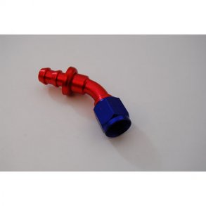 Aluminum Fitting, Push on hose fitting 45 grader str. AN 6 (RPC Racing Power Company)