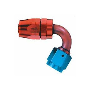 Aluminum Fitting, Swivel Hose end Reusable fitting 120 grader til AN 6 (RPC Racing Power Company)