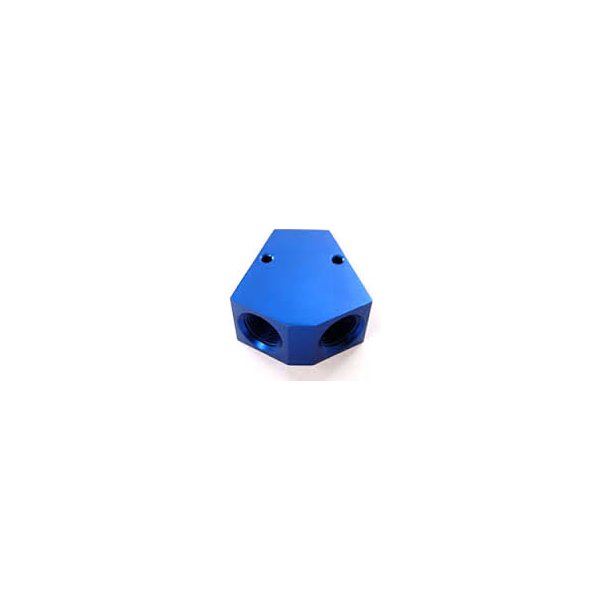 Aluminum Fitting, Y Block til indgangs str. 3/8"  (RPC Racing Power Company)