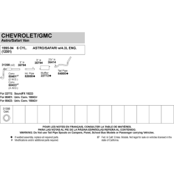 Potte 3" ind. 2,5" ud. Chevrolet Astro 4,3 V6 1994 til 1995 (Walker 18223 - 22772)