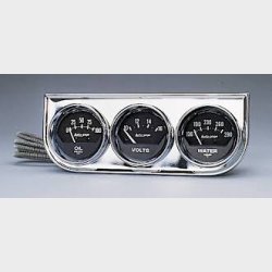 Autogage Analog Gauge Consoles triple s�t 2" dia. med sort skive - Autometer 2349