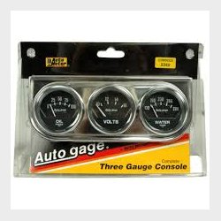 Autogage Analog Gauge Consoles triple s�t 2" dia. med sort skive - Autometer 2349