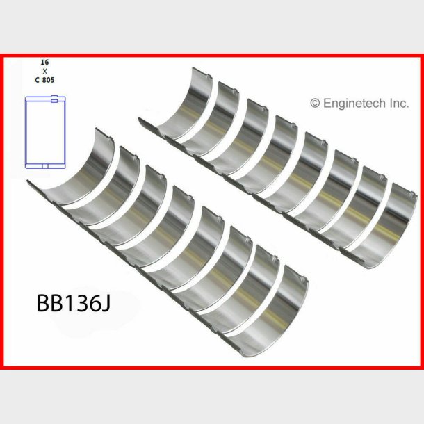 Plejllejer Mopar S/B 1957 til 2003 (Enginetech BB136J - CB481P - 2130CP)