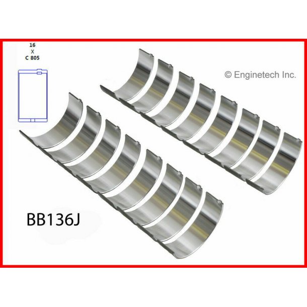 Plejllejer Mopar S/B 1957 til 2003 (Enginetech BB136J - CB481P - 2130CP)
