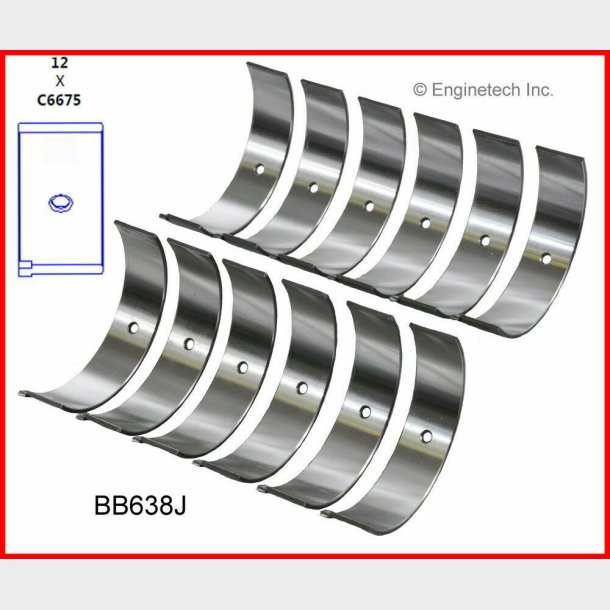 Plejllejer Mopar 3.3-3.8 V6 1990 til 2005 (Enginetech BB638J)