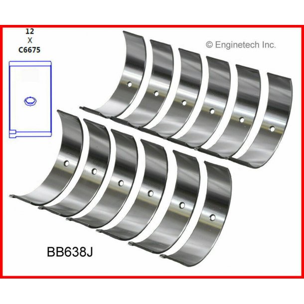 Plejllejer Mopar 3.3-3.8 V6 1990 til 2005 (Enginetech BB638J)
