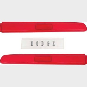 Baglygteglas s�t Dodge Challenger 1970 (ME1530) Tail Lamp, Back Up Lens Set (Revne i glas)