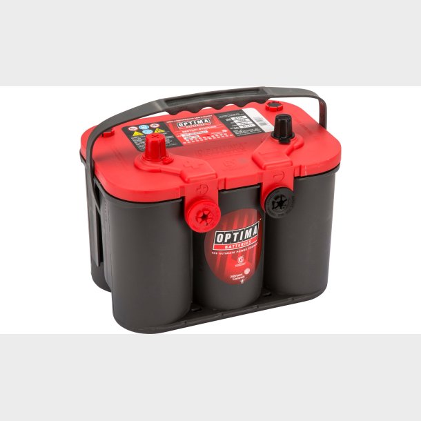 Batteri Optima R�d med koldstart 815SAE med top &amp; side poler, Optima VAOPT804250