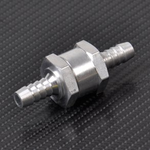 Benzin envejsventil 3/8 = 10 mm. slange studs, Aluminium Alloy Fuel Non Return One Way Check Valve