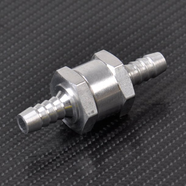 Benzin envejsventil 3/8 = 10 mm. slange studs, Aluminium Alloy Fuel Non Return One Way Check Valve