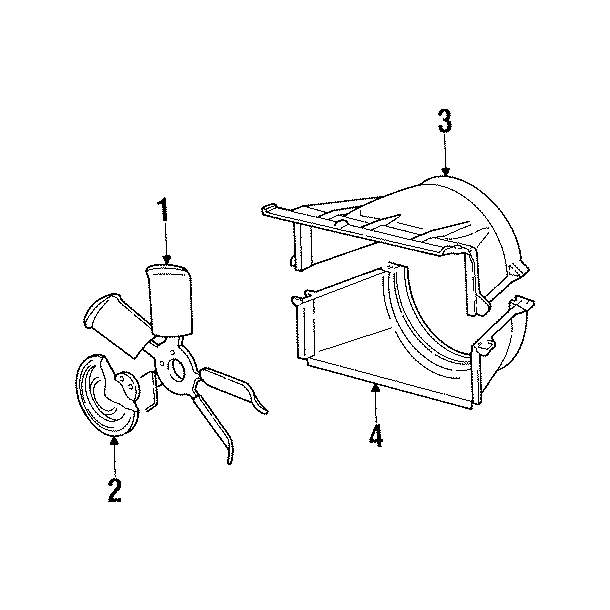 K�lerkappe nederste Chevrolet Pick-up 1988 til 1997 (GM 15678801) Fan Shroud
