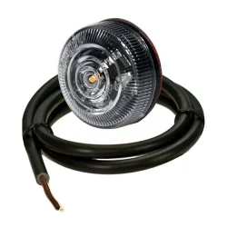 2 Stk. Blinklys med klart glas, rundt &amp; 27,1 mm. i dia meter, LED Sideblink, klar