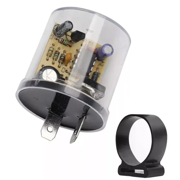 Blinkrel� elektronisk med 2 stikben, ejner sig is�r godt hvis du har led p�rer