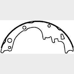 Bremsebakker bag (s�t til 2 hjul) GM dia. 9,5" x 2" (BX245 - 11102450 - AXS242 - Z242DR - NB242) 