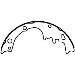 Bremsebakker bag (st til 2 hjul) GM dia. 9,5" x 2" (BX245 - 11102450 - AXS242 - Z242DR - NB242) 