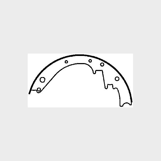 Bremsebakker for/bag (s�t til 2 hjul) 1949 til 1967 dia. 11" x 1,75" (11100550 - AXS55 - Z55DR)