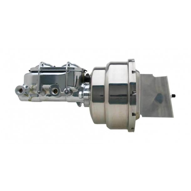 Bremseforstrker 7" universal incl. hovedcylinder og i chrom (GMFS2-300) Power Brake Booster Convers