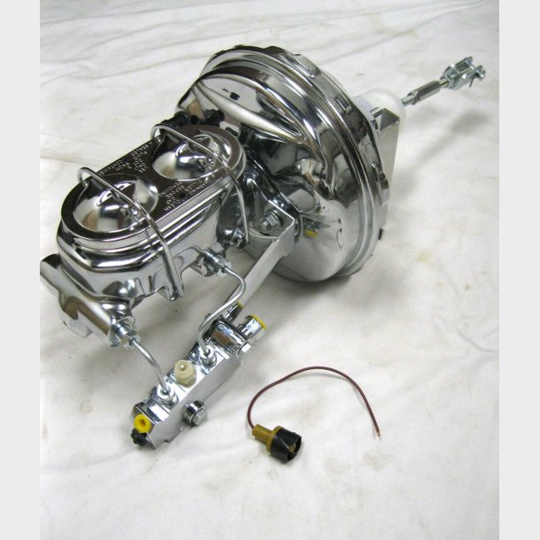 Bremseforst�rker 9" universal incl. hovedcylinder i chrom, Power Brake Booster Convers