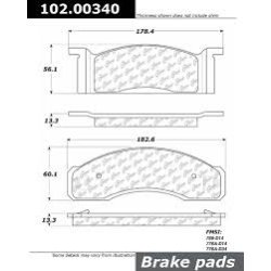 Bremseklodser for (st til 2 hjul) Ford &amp; Mercury 1968 til 1973 (102.00340- AXMD34 - PS34M)