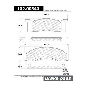 Bremseklodser for (st til 2 hjul) Ford & Mercury 1968 til 1973 (102.00340- AXMD34 - PS34M)