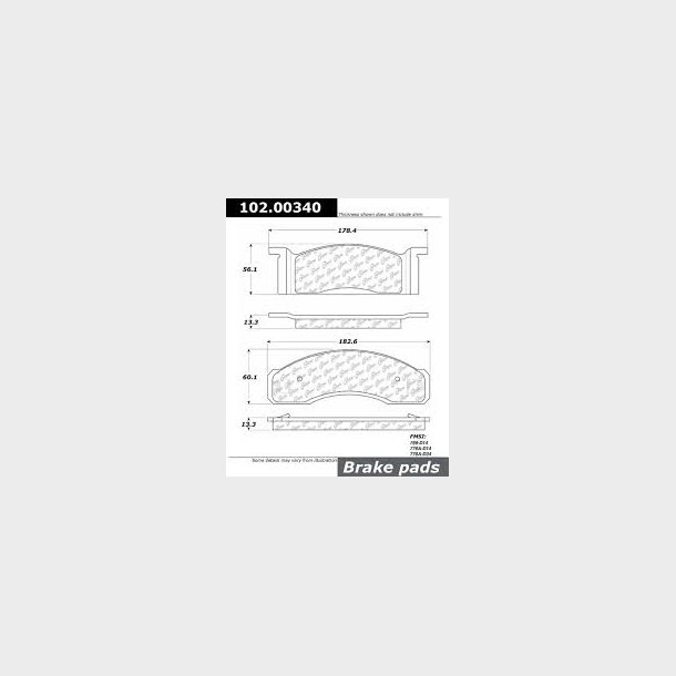 Bremseklodser for (s�t til 2 hjul) Ford &amp; Mercury 1968 til 1973 (102.00340- AXMD34 - PS34M)