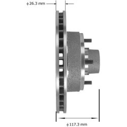 Bremseskive for GM (5040R - PRT1201 - AX5542) Front brake rotor